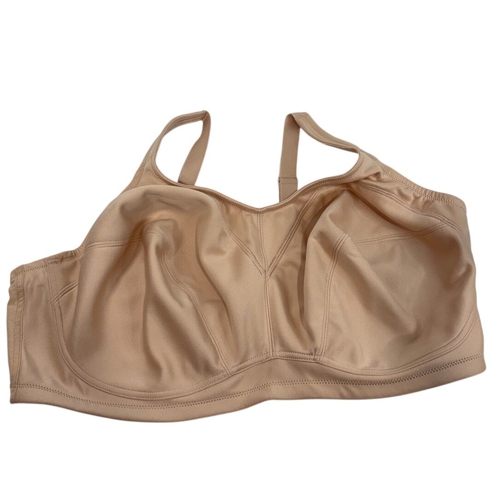 Breezies Tan Unlined Underwire Full Coverage Bra 46DD Style A264053 Nude